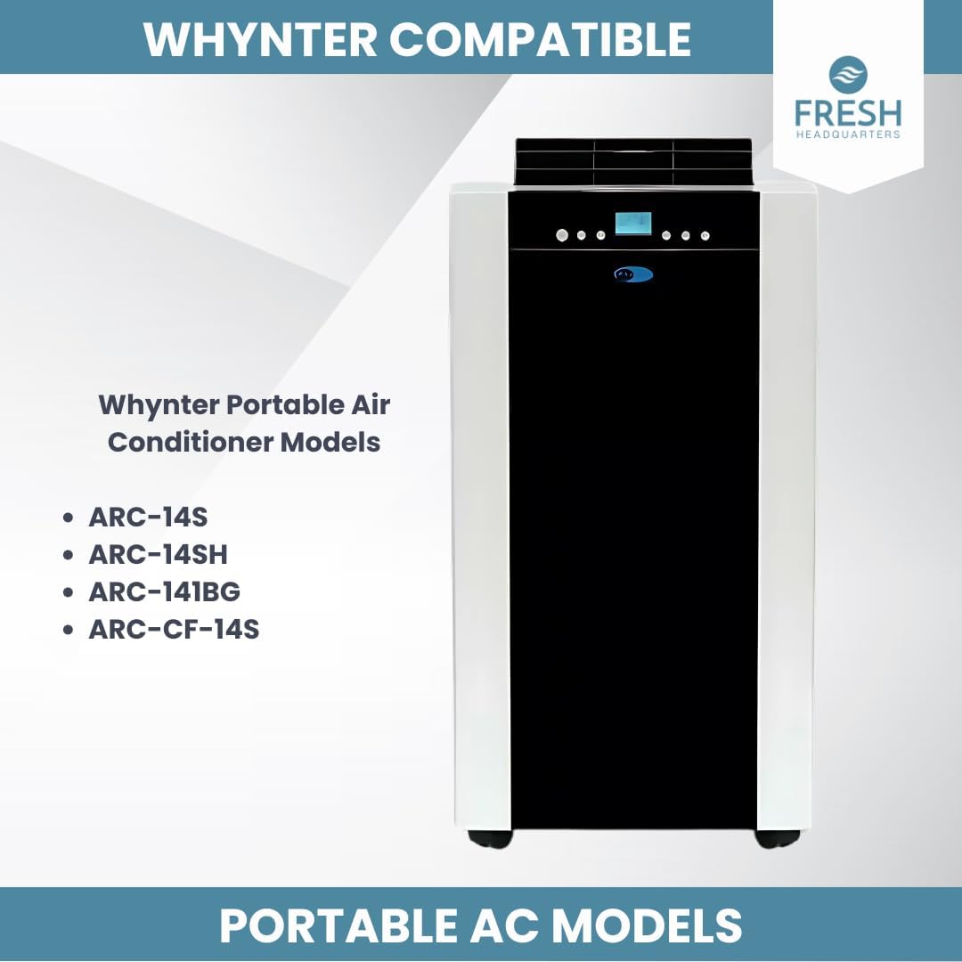 Activated Carbon Replacement Filter Compatible With Whynter Portable Air Conditioner Models ARC-14S, ARC-14SH & ARC-141BG (ARC-CF-14S)