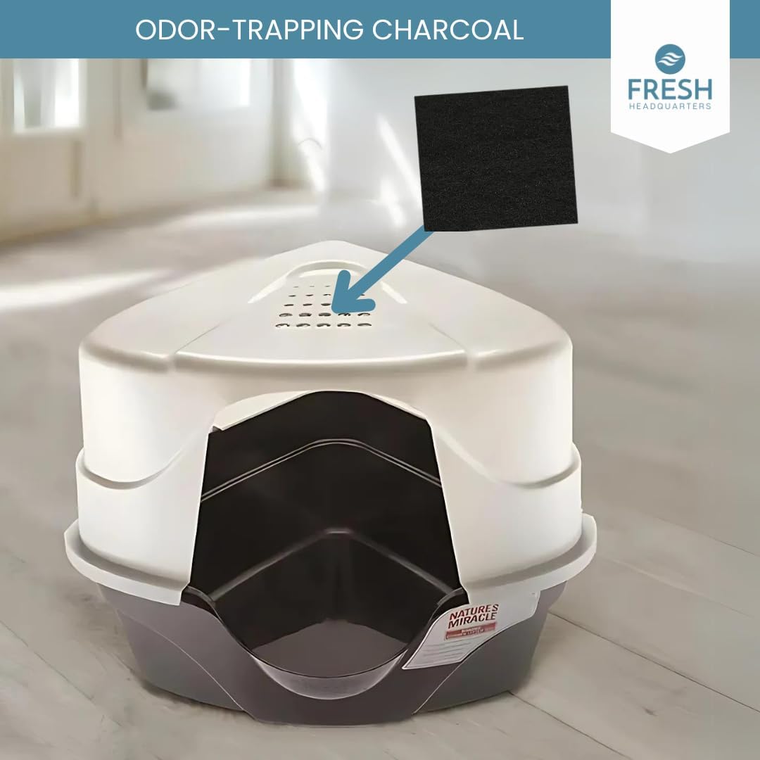 6-Pack Replacement Litter Box Filters Compatible with Nature's Miracle Corner Cat Litter Box