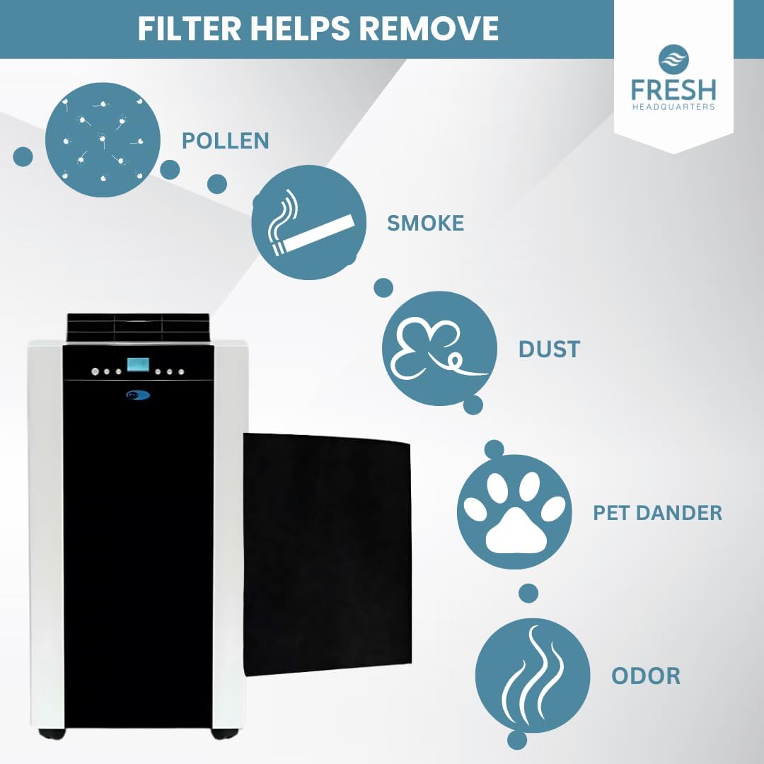 Activated Carbon Replacement Filter Compatible With Whynter Portable Air Conditioner Models ARC-14S, ARC-14SH & ARC-141BG (ARC-CF-14S)