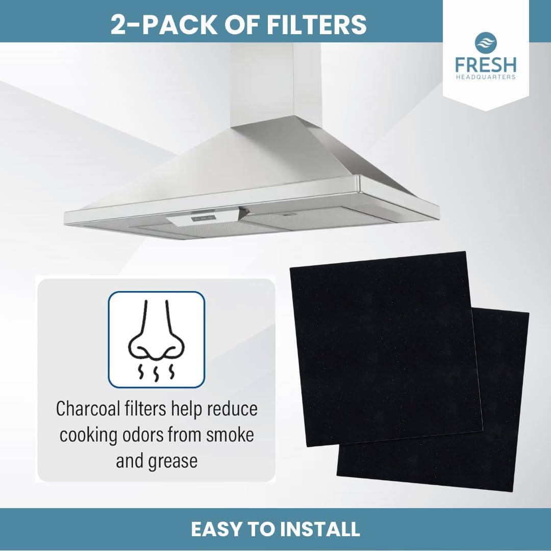 2pk Charcoal Filter Replacement for Zephyr Range Hoods