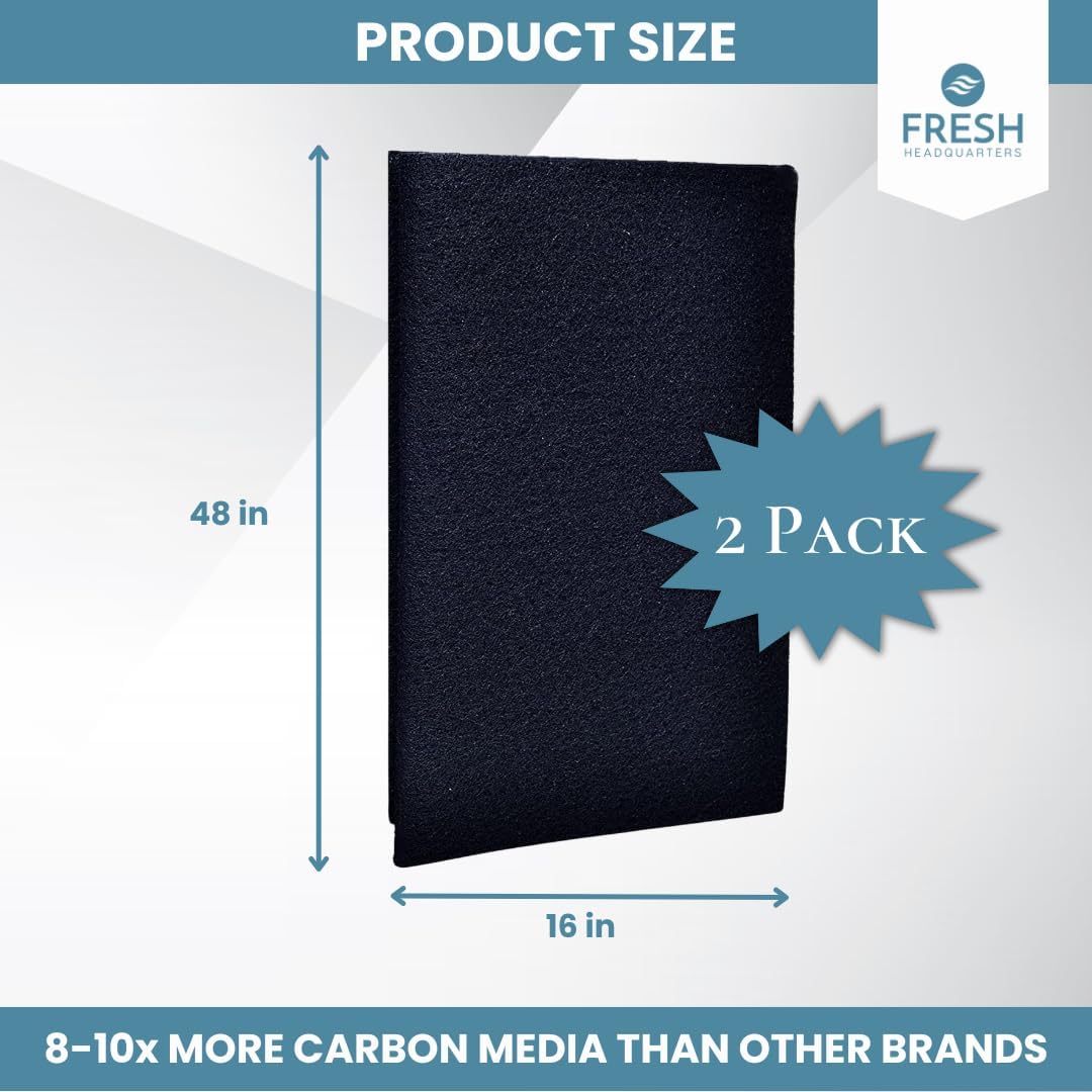 2-Pack Cut to Fit Filter Material – Activated Carbon Fiber Cloth for Air Purifier