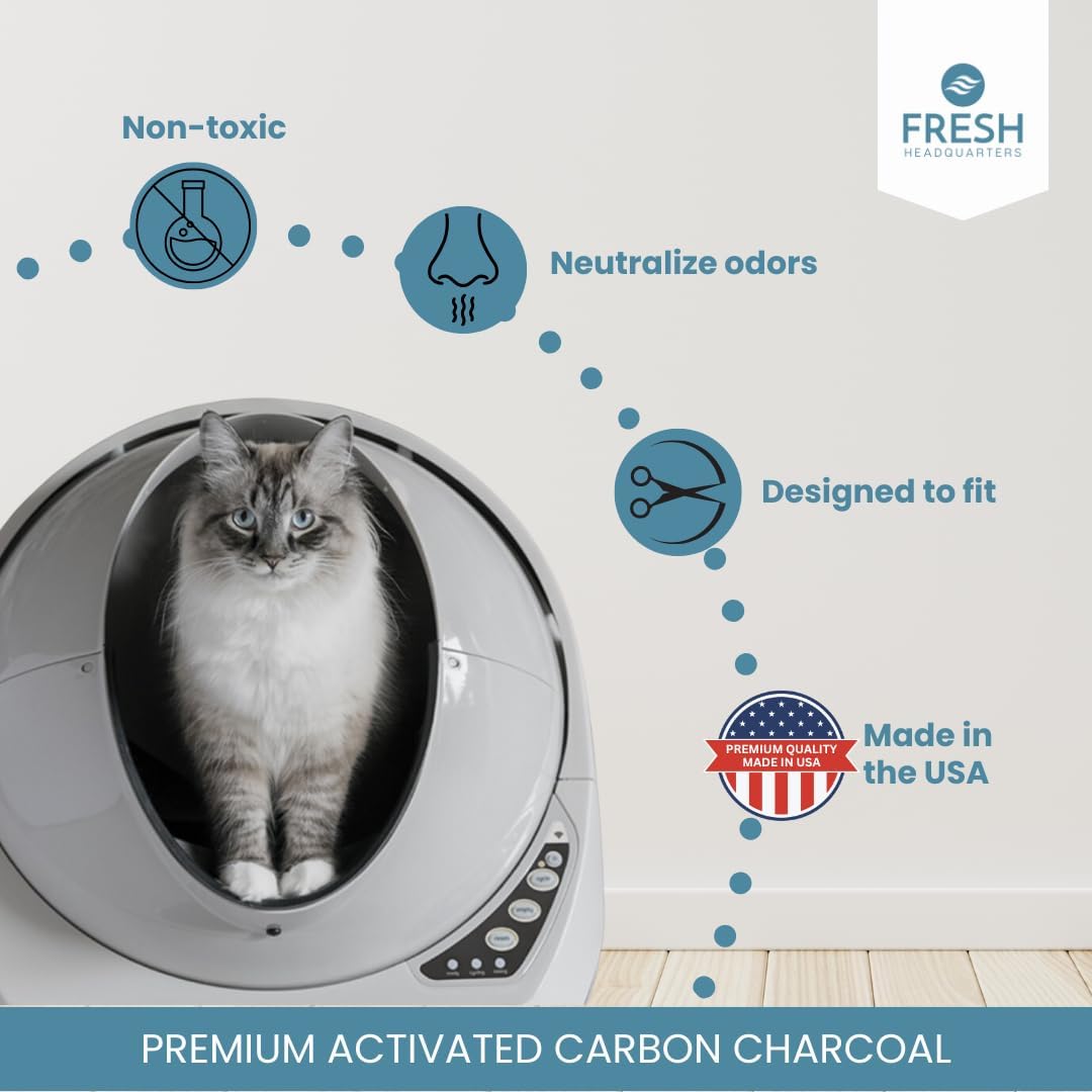 6-Pack Replacement Carbon Filter - Litter Robot 3