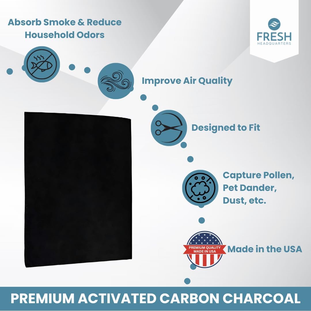 Activated Carbon Replacement Filter Compatible With Whynter Portable Air Conditioner Models ARC-14S, ARC-14SH & ARC-141BG (ARC-CF-14S)