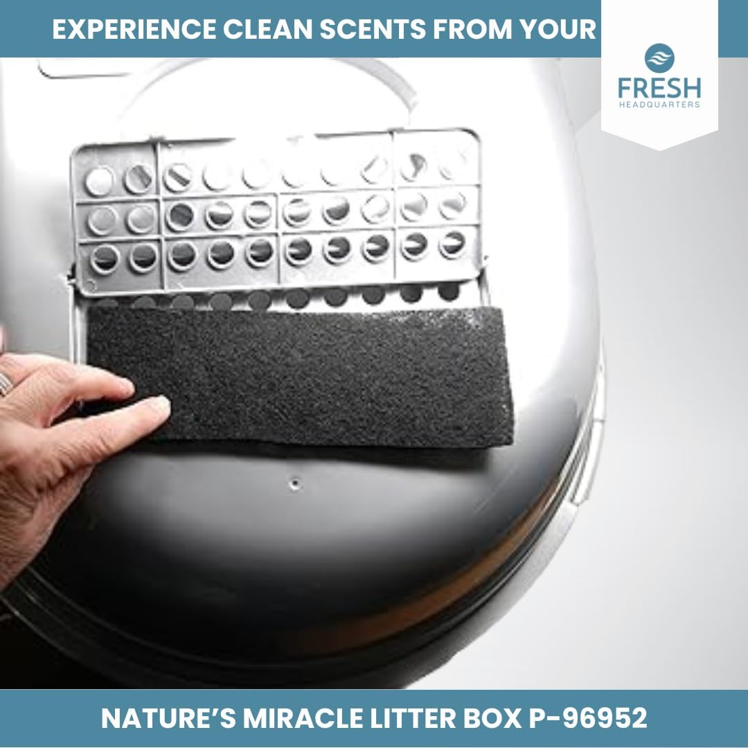 6-Pack Replacement Litter Box Filters Compatible with Nature's Miracle Oval Hooded Flip Top Litter Box