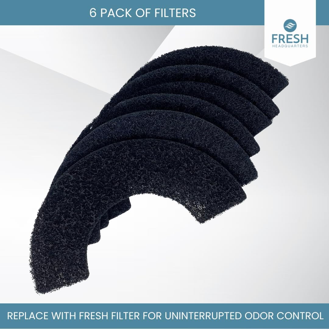 6-Pack Replacement U Shaped Carbon Filters - Litter Robot 4