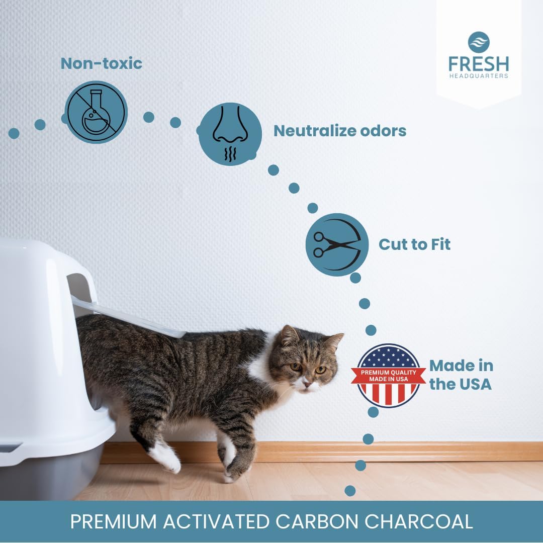 6-Pack Replacement Litter Box Filters Compatible with Nature's Miracle Corner Cat Litter Box