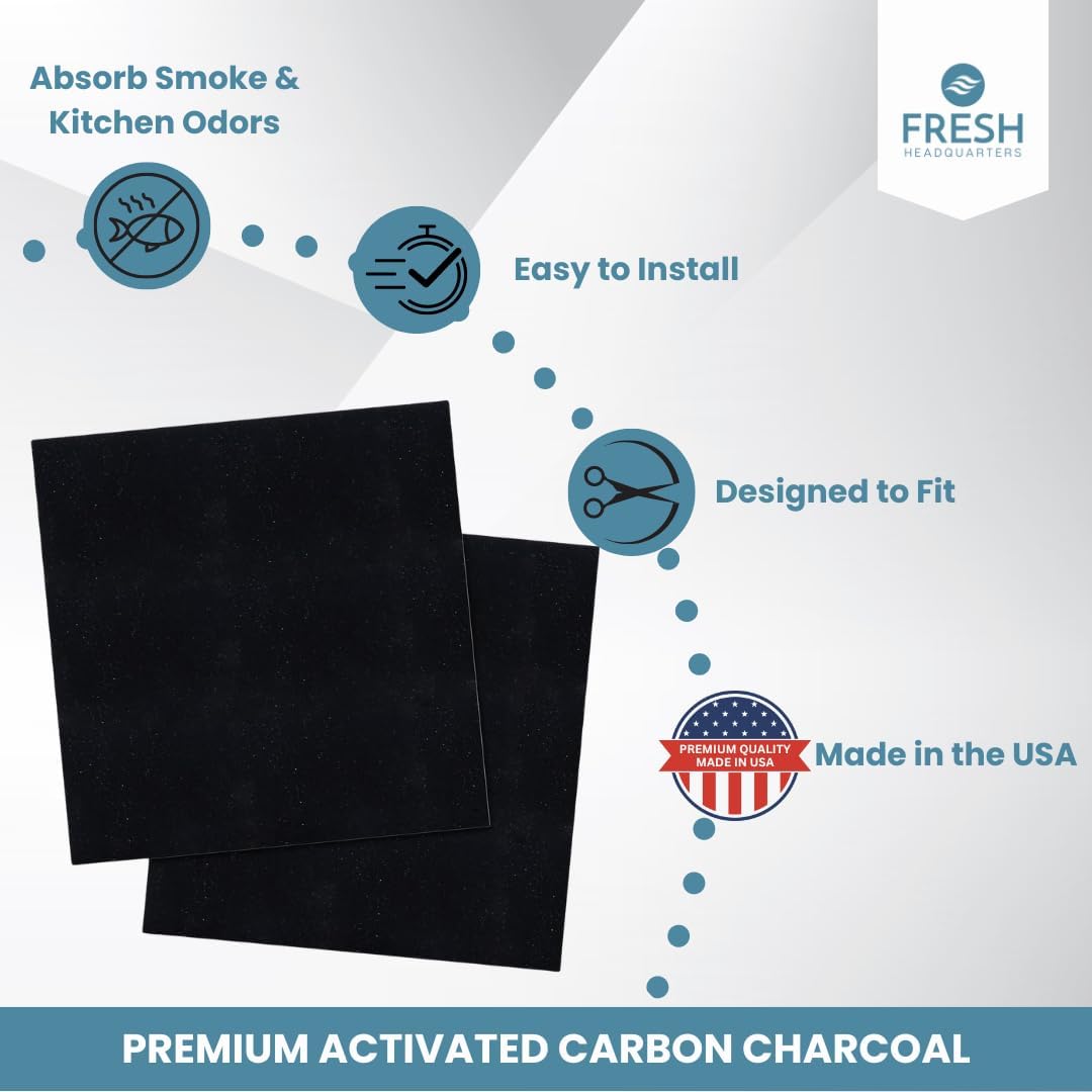 2pk Charcoal Filter Replacement for Zephyr Range Hoods