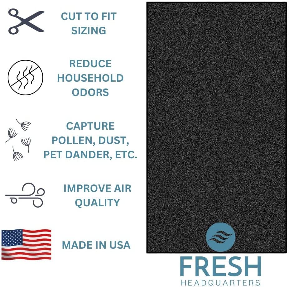 Extra Thick 1/2" Cut To Fit Universal Activated Carbon Filter Charcoal Air Filter Sheet 16x50''