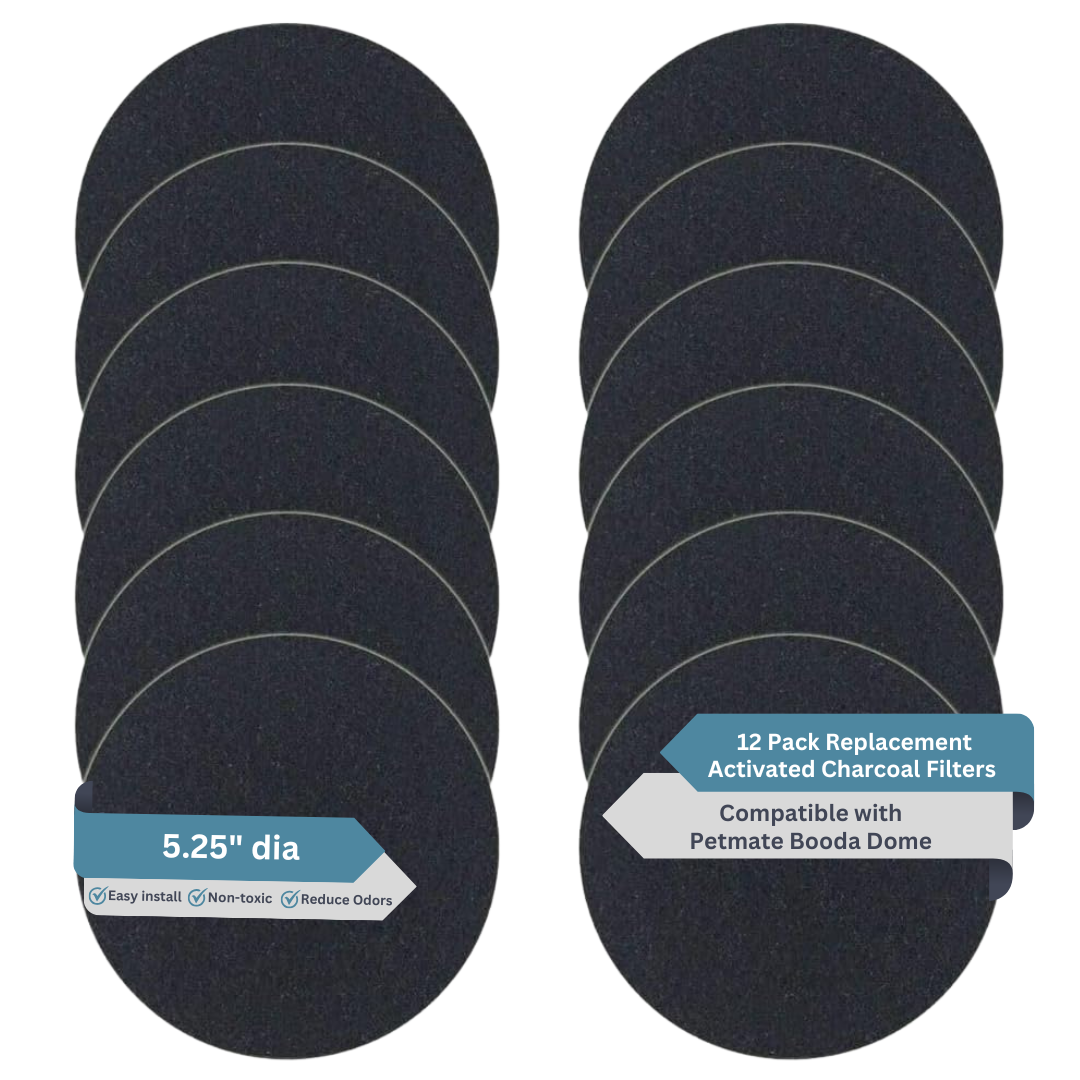 12-Pack Replacement Filters Petmate Booda Dome Cat Litter Box