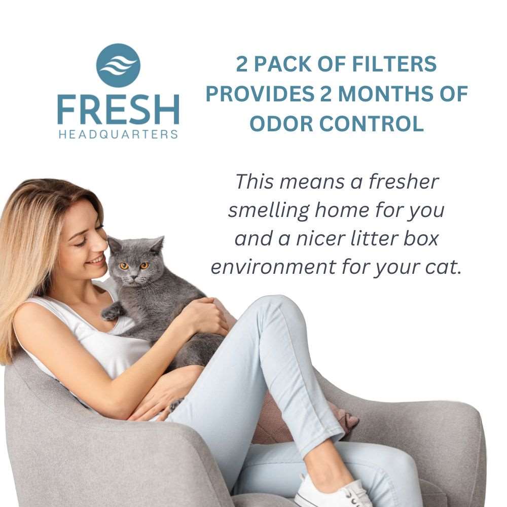 2-Pack Replacement Filters - Hooded Petmate Booda