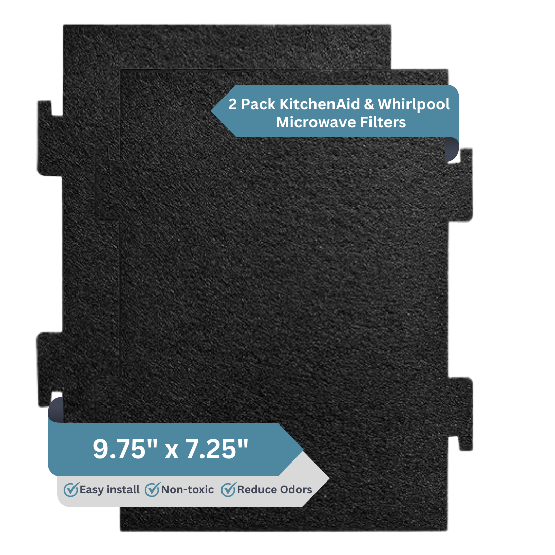 2 Pack Activated Charcoal Filters Compatible With Kitchen Aid and Whirlpool Over the Range Microwave Hood Models