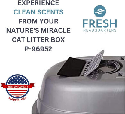 6-Pack Replacement Litter Box Filters Compatible with Nature's Miracle Oval Hooded Flip Top Litter Box