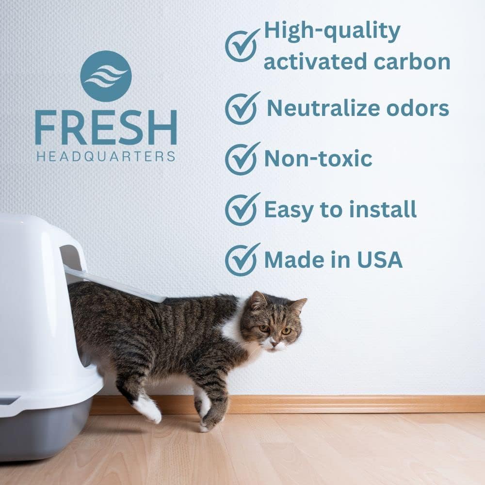 6-Pack Replacement Litter Box Filters Compatible with Nature's Miracle Corner Cat Litter Box