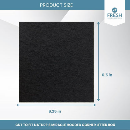 6-Pack Replacement Litter Box Filters Compatible with Nature's Miracle Corner Cat Litter Box