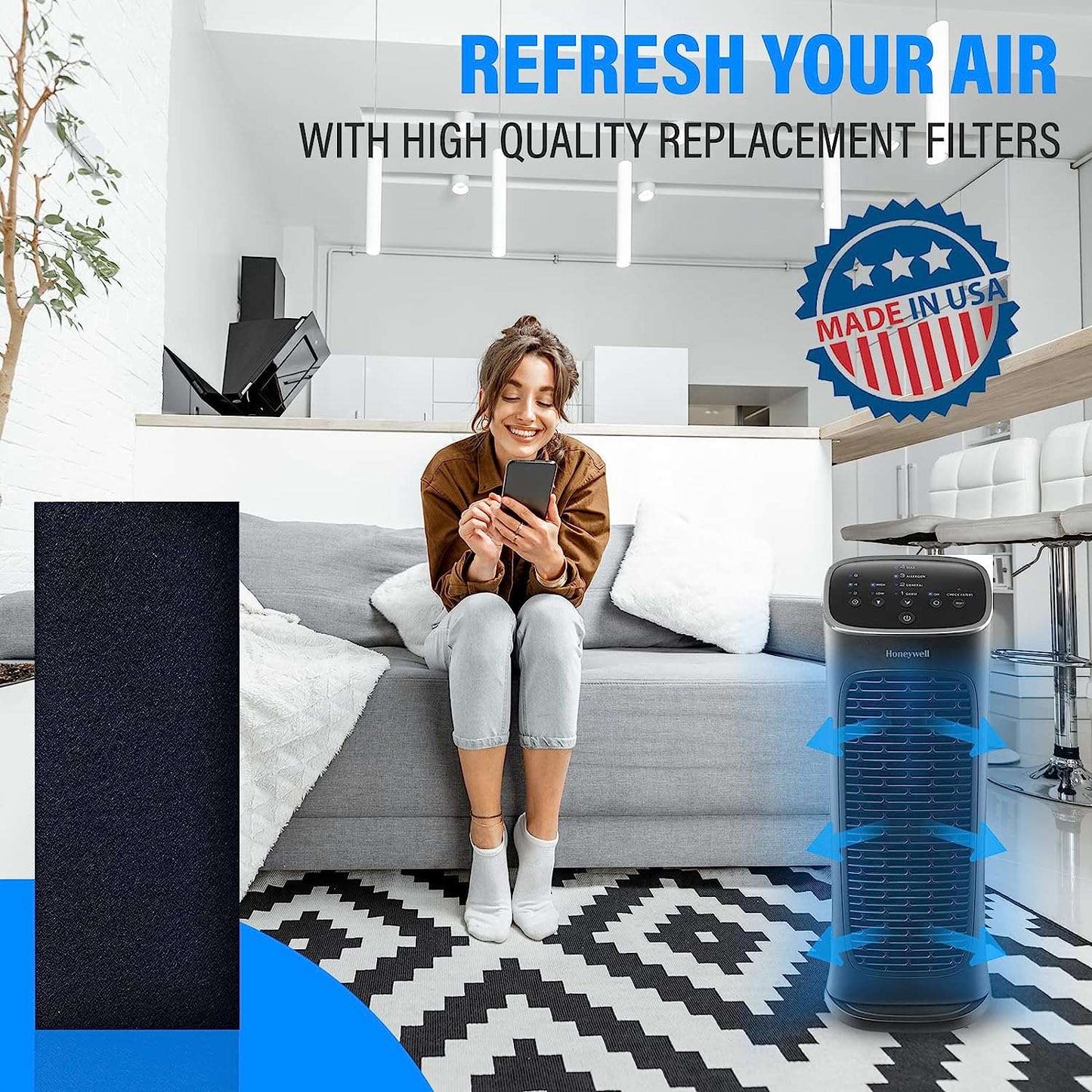 6 Pack Pre-Filter Compatible With Honeywell Air Genius 3, 4, 5, 6 Air Purifiers