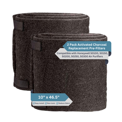 2 Pack Honeywell 50100, 50150, 50200, 50250, 50300 Compatible Air Purifier Pre-Filter