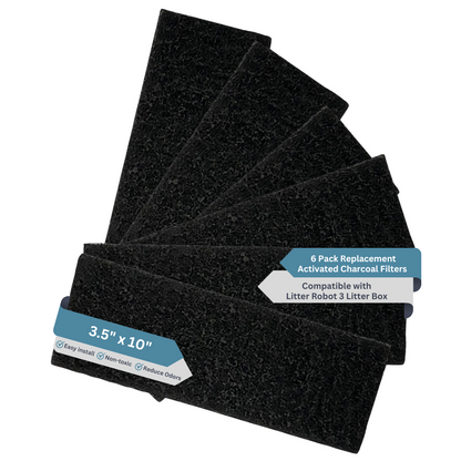 6-Pack Replacement Carbon Filter - Litter Robot 3