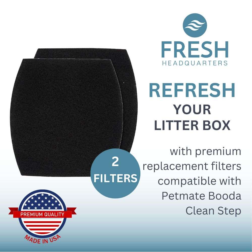 2-Pack Replacement Filters - Hooded Petmate Booda