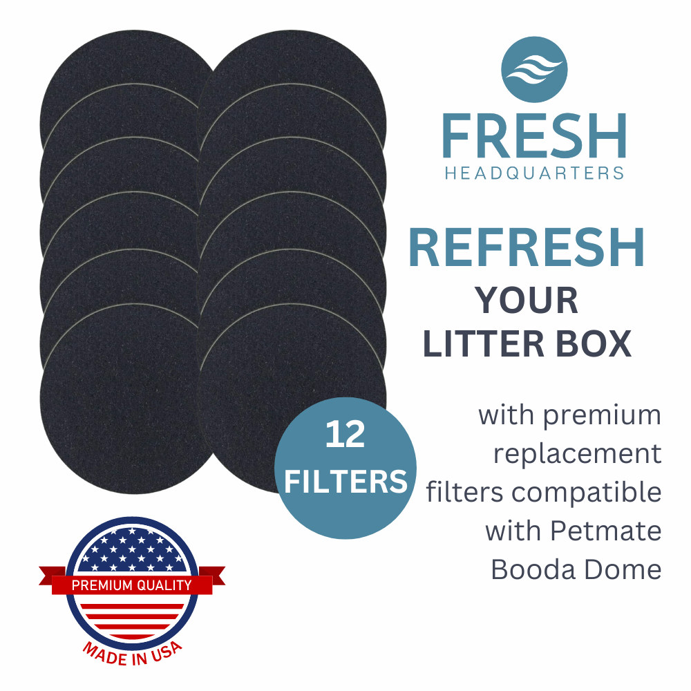 12-Pack Replacement Filters - Petmate Booda Dome Clean Step Cat Litter Box